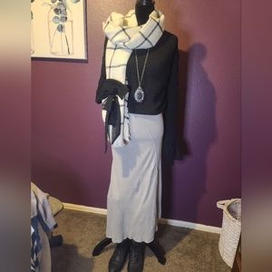 Off brand skirt and sweater.